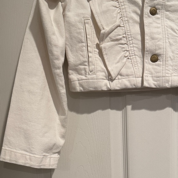 H&M White Ruffle Jean Jacket - Picture 10 of 13